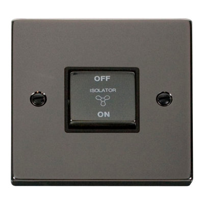 Click Scolmore Deco Fan Isolation Switch 10A 3 Pole Black NickelVpbn520Bk from B&Q
