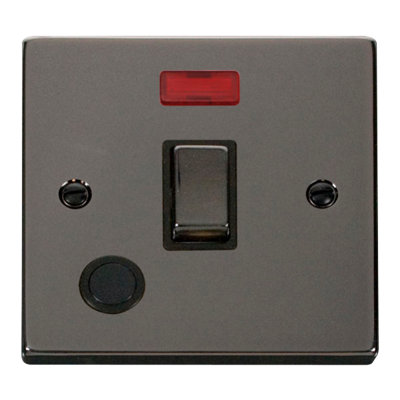 Click Scolmore Deco Flex Outlet Neon Switch 20A 2 Pole Black NickelVpbn523Bk from B&Q