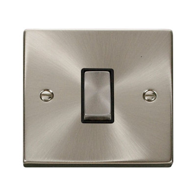 Click Scolmore Deco Plate Switch 1 Gang 10A With Satin ChromeVpsc425Bk from B&Q