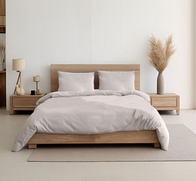Home Curtains Brooklyn Double Duvet With Pillow Cases Natural