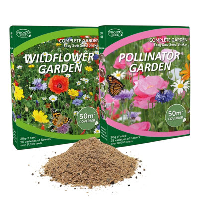 Pronto Seed Wildflower Seeds Twin Pack 100M² CoverageButterfly & Bee Attracting Wildflower Seeds from B&Q