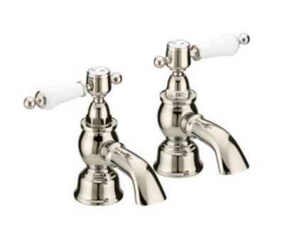 Heritage Glastonbury Traditional Vintage Gold Bath Pillar TapsPair Of Lever Bathroom Tap from B&Q