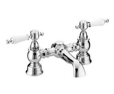 Heritage Glastonbury Traditional Chrome Bath FillerLever Bathroom Tap from B&Q