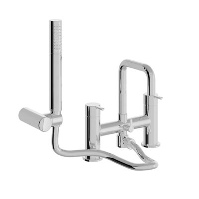 Heritage Dartmouth Modern Chrome Bath Shower MixerBathroom Tap With Single-Function Handset from B&Q