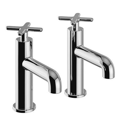Heritage Salcombe Basin Pillar Taps Chrome from B&Q
