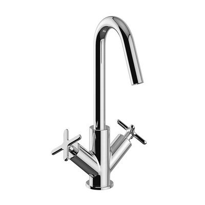 Heritage Salcombe 1Th Basin Mixer Tap Chrome from B&Q