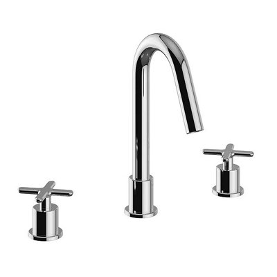 Heritage Salcombe 3Th Basin Mixer Tap Chrome from B&Q