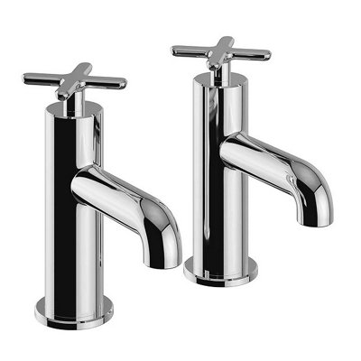 Heritage Salcombe Bath Pillar Taps Chrome from B&Q