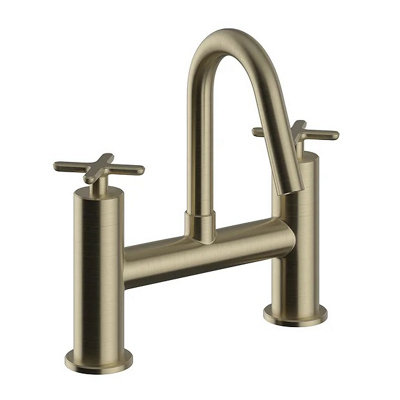 Heritage Salcombe Bath Filler Tap Brushed Brass from B&Q