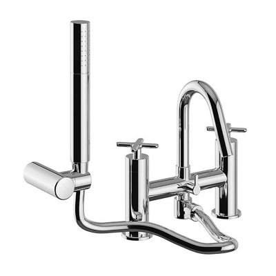 Heritage Salcombe Bath Shower Mixer Tap  Chrome from B&Q