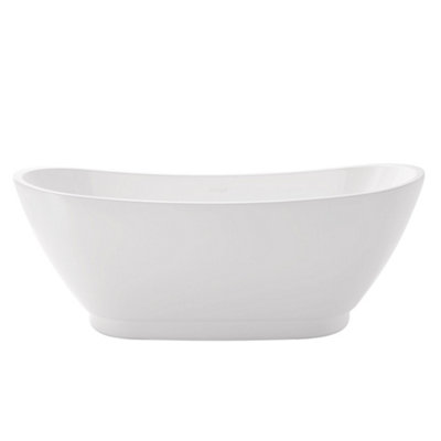 Heritage Oxted Gloss White Acrylic Curved Left Or Right-Handed Double Ended Bath (L)1750mm (W)745mm from B&Q