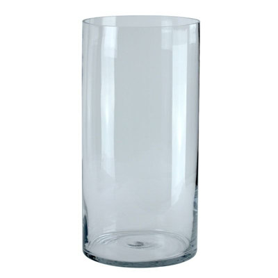 Clear Glass Cylinder Vase. Height 20 CmWidth 10 Cm from B&Q