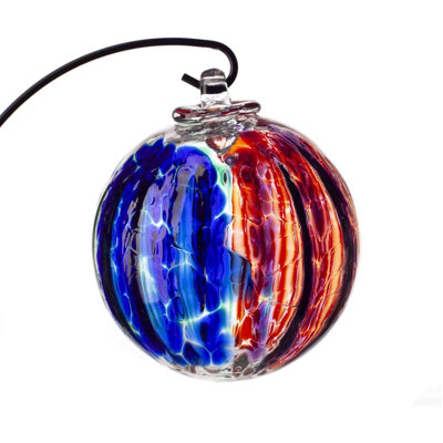 Amelia Art Glass Hanging Friendship Globe Ornament Multi from B&Q