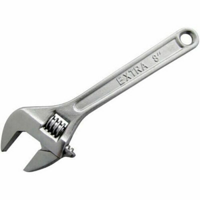 8" Adjustable Wrench Tools Heavy Duty Forged Steel Spanner from B&Q
