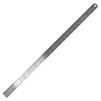 B&Q -  24" 60Cm 600mm Stainless Steel Ruler Metal Rule Metric Imperial Precision Rule
