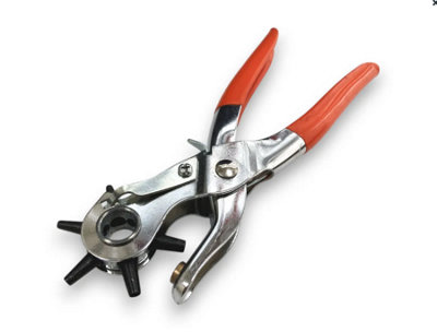 B&Q -  Revolving Punch Belt Pliers Craft Leather Belt Hole Punch Pliers Hole Eyelet