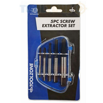 B&Q -  Easy Out Screw Stud Extractor Expert 5 Piece Tool Tbt0130