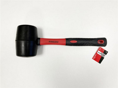 B&Q -  32 Oz Black Rubber Mallet Fibreglass Handle Hammer High Quality Tbh2161