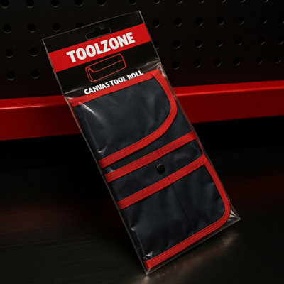 Toolzone 12 Pocket Canvas Tool Roll Storage Wallet Bag 44 X 28Cm Heavy Duty from B&Q