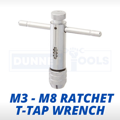 Ratchet Tap Wrench M3-M8 Thread Repair Tool Kit Tap Set Bits Automotive from B&Q