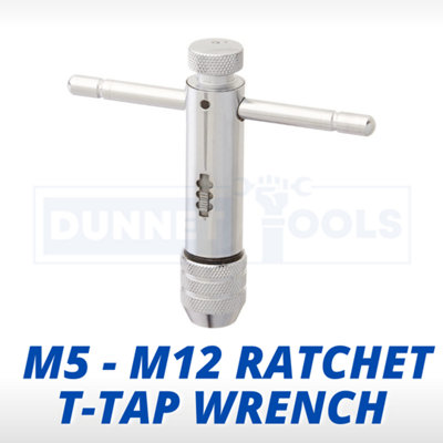 Ratchet Tap Wrench M5-M12 Thread Repair Tool Kit Tap Set Bits Automotive from B&Q