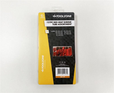 Toolzone Heat Shrink Tubing Insulated Sleeving Tube Wrap Kit For Cable Wire Joints 127Pc from B&Q