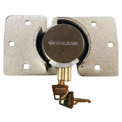 Toolzone 73mm Consealed Steel Shackle Lock & Hasp Heavy Duty Padlock from B&Q