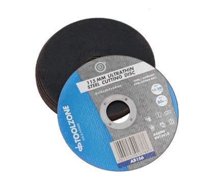 B&Q -  Ultrathin 115mm X 1mm Metal Steel Cutting Discs For 4-1/2In Angle Grinders
