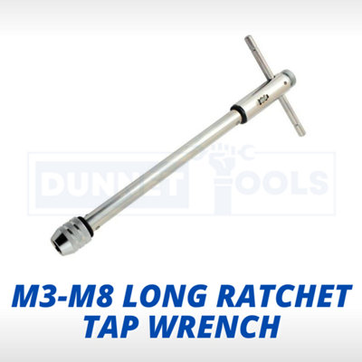Long Ratchet Tap Wrench M3-M8 Thread Repair Tool Kit Tap Set Bits Automotive from B&Q