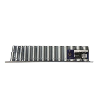 Toolzone 15Pc 3/8" Deep Crv Sockets On Rail from B&Q