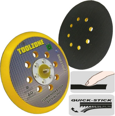 Dunnet Tools 150mm Hook & Loop Backing Pad from B&Q