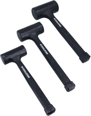  - Dead Blow Hammers 3Pc Rubber Hammer Set 1Lb 2Lb 3Lb Set Hm002 New