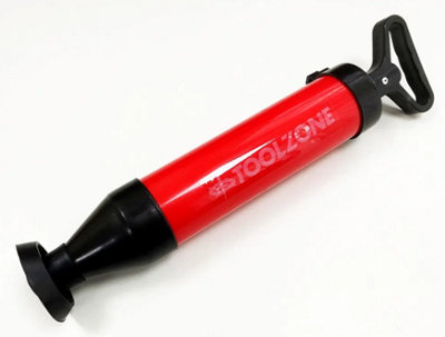 Toolzone Sink Toilet Drain Plunger Unblocker Syringe Style Blocked Drainer Clearer New from B&Q