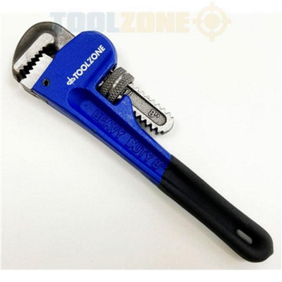 B&Q -  8" Heavy Duty Stillsons Foam Dipped Hand Monkey Wrench Pipe Wrench Heavy Duty