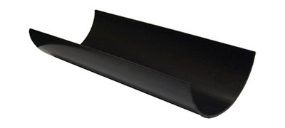 B&Q -  Black Half Round Gutter Length (L)3M (Dia)112mm