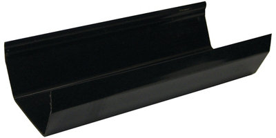 Floplast Black Square Gutter Length (L)2M (Dia)114mm from B&Q