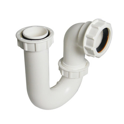 Floplast Tubular P Trap White (Dia)32mm 115G from B&Q