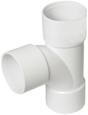 B&Q -  White Solvent Weld 87.5° Waste Pipe Tee(Dia)32mm