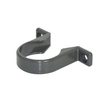 Floplast Abs Solvent Weld Pipeclip 40mm Grey from B&Q