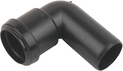 B&Q -  244352 Black Push-Fit 90° Non-Adjustable Waste Pipe Conversion Bend (Dia)32mm