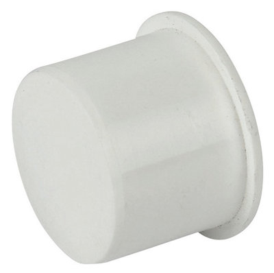 B&Q -  White Push-Fit Waste Pipe Socket Plug(Dia)32mm