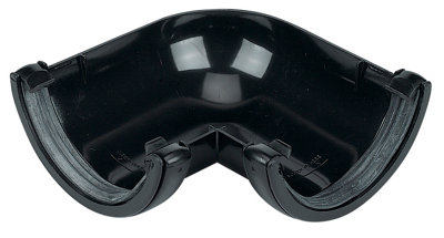 B&Q -  Black Round 90° Gutter Angle(Dia)112mm