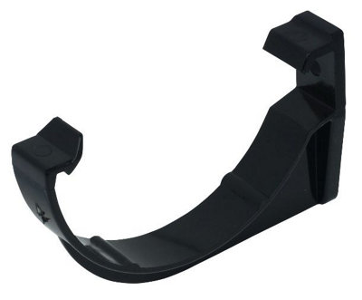 Floplast Black Half Round Fascia Bracket (Dia) 112mm from B&Q