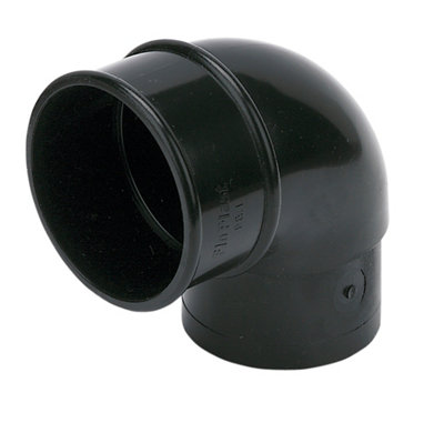 B&Q -  Black Round 90° Offset Downpipe Bend(Dia)68mm