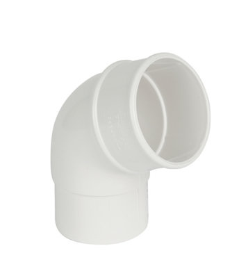Floplast White Round 112.5° Offset Downpipe Bend(Dia)68mm from B&Q