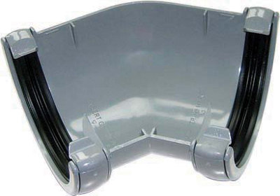 B&Q -  Grey Half Round 135° Gutter Angle(Dia)112mm