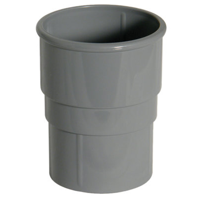 Floplast Grey Round Gutter Socket (Dia)68mm from B&Q