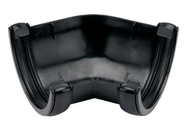 B&Q -  Black Half Round 135° Gutter Angle(Dia)112mm
