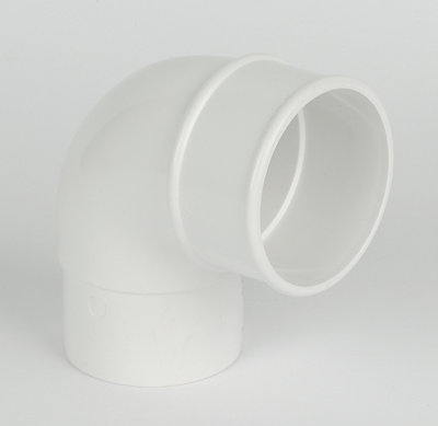 B&Q -  White Round 92.5° Offset Downpipe Bend(Dia)68mm