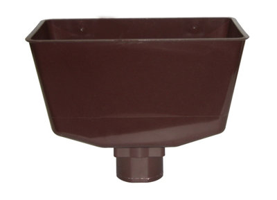Floplast Brown Downpipe Universal Round/ Square Hopper - Image 4